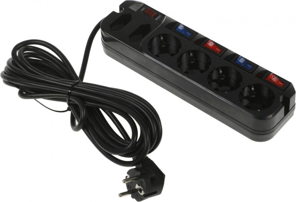 Сетевой фильтр Most ARG 5м (6 розеток) черный (коробка)
