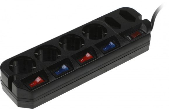 Сетевой фильтр Most ARG 5м (6 розеток) черный (коробка)