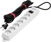 Сетевой фильтр Pilot S 7м (6 розеток) белый (коробка)
