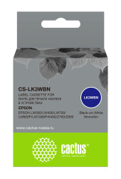 Картридж ленточный Cactus CS-LK3WBN LK-3WBN черный на белом 9x9 для Epson LW300/LW400/LW700/LW600P/LW1000P/K400/Z700/Z900 Картридж ленточный Cactus CS-LK3WBN LK-3WBN черный на белом 9x9 для Epson LW300/LW400/LW700/LW600P/LW1000P/K400/Z700/Z900