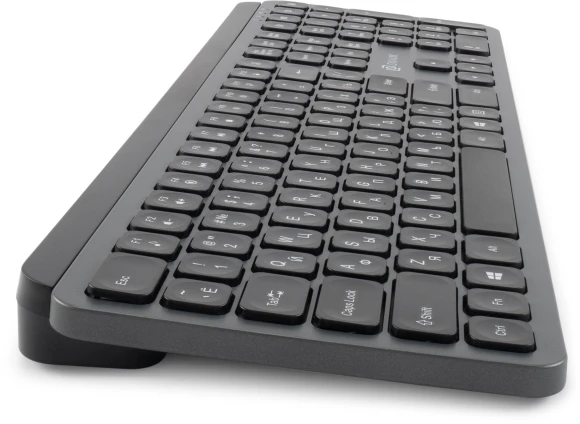 Клавиатура Оклик K859W серый/черный USB беспроводная slim Multimedia (2002136)