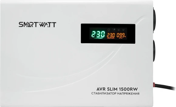 Стабилизатор напряжения Smartwatt AVR Slim 1500RW 1500ВА белый Стабилизатор напряжения Smartwatt AVR Slim 1500RW 1500ВА белый