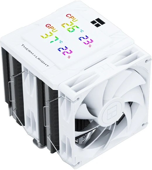 Устройство охлаждения(кулер) Thermalright Peerless Assassin 120 Digital ARGB Soc-AM5/AM4/1200/1700/1851 черный 4-pin 25.6dB Al+Cu LCD Ret (PA120-DIGITAL-BL-ARGB)