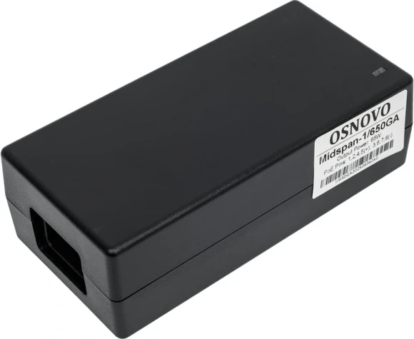 Инжектор PoE Osnovo Midspan-1/650GA 10/100/1000BASE-T 65Вт 100-240В(АС)
