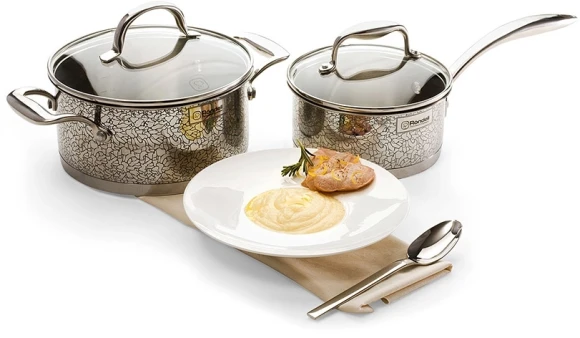 Кастрюля Rondell Vintage RDS-344 5л. d=24см (с крышкой) стальной Кастрюля Rondell Vintage RDS-344 5л. d=24см (с крышкой) стальной