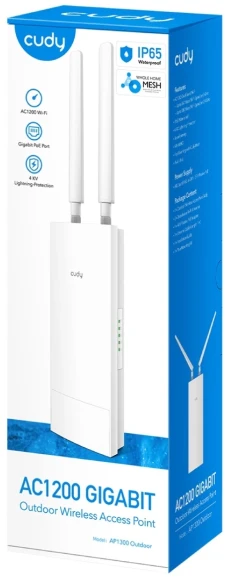 Точка доступа Cudy AP1300 Outdoor AC1200 10/100/1000BASE-TX белый Точка доступа Cudy AP1300 Outdoor AC1200 10/100/1000BASE-TX белый