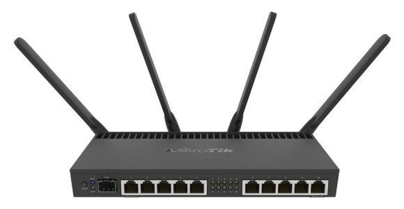 Роутер беспроводной MikroTik RB4011iGS+5HacQ2HnD-IN AC2000 10/100/1000BASE-TX/SFP+ черный Роутер беспроводной MikroTik RB4011iGS+5HacQ2HnD-IN AC2000 10/100/1000BASE-TX/SFP+ черный