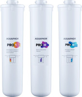 Комплект картриджей Аквафор ECO H Pro для проточных фильтров ресурс:8000л (упак.:3шт) Комплект картриджей Аквафор ECO H Pro для проточных фильтров ресурс:8000л (упак.:3шт)
