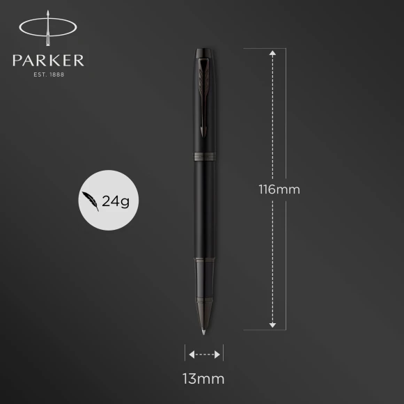 Ручка роллер Parker IM Achromatic T317 (2127743) Matt Black F черн. черн. подар.кор.