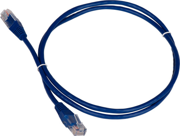 Патч-корд Lanmaster TWT-45-45-1.5-BL UTP RJ-45 вил.-вилка RJ-45 кат.5E 1.5м синий ПВХ (уп.:1шт)