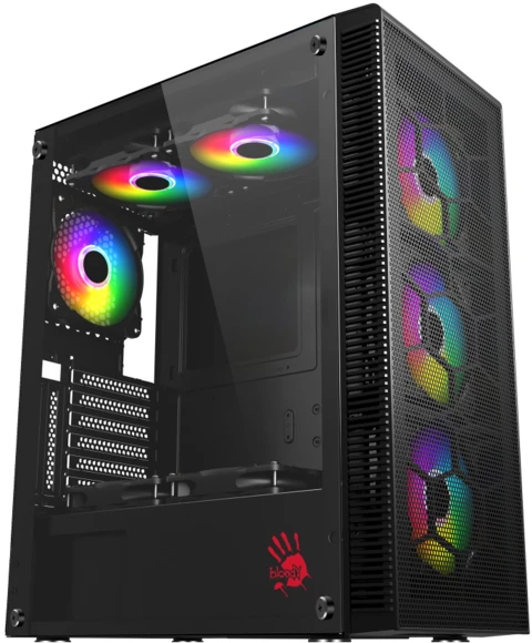 Корпус Bloody BD-CC114F черный без БП ATX 4x120mm 1xUSB2.0 1xUSB3.0 audio bott PSU
