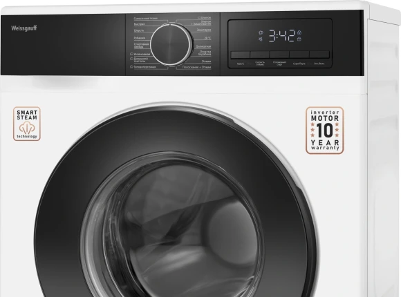 Стиральная машина Weissgauff WM 45610 Inverter Steam класс: A+++ загр.фронтальная макс.:6кг белый инвертор