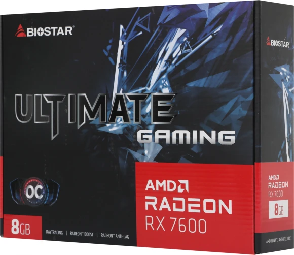 Видеокарта Biostar PCI-E 4.0 VA76S6RM81 RX7600 OC AMD Radeon RX 7600 8Gb 128bit GDDR6 2318/18000 HDMIx1 DPx3 HDCP Ret Видеокарта Biostar PCI-E 4.0 VA76S6RM81 RX7600 OC AMD Radeon RX 7600 8Gb 128bit GDDR6 2318/18000 HDMIx1 DPx3 HDCP Ret