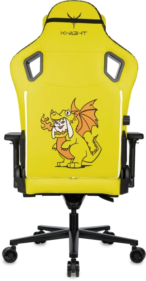 Кресло игровое Knight Craft Dragon желтый экокожа с подголов. крестов. металл