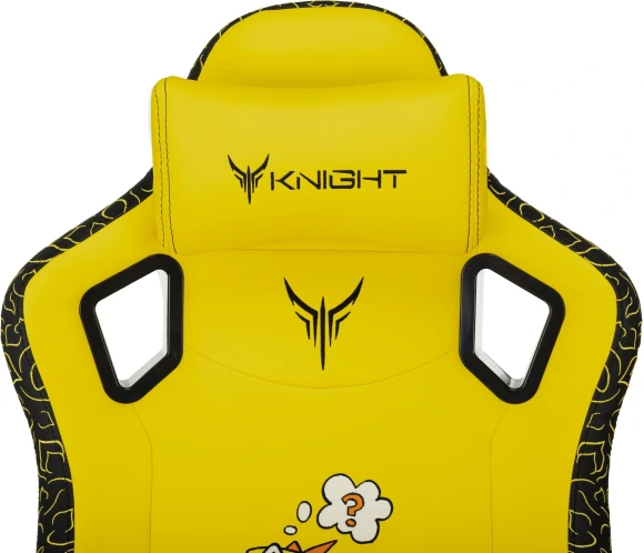 Кресло игровое Knight Craft Dragon желтый экокожа с подголов. крестов. металл