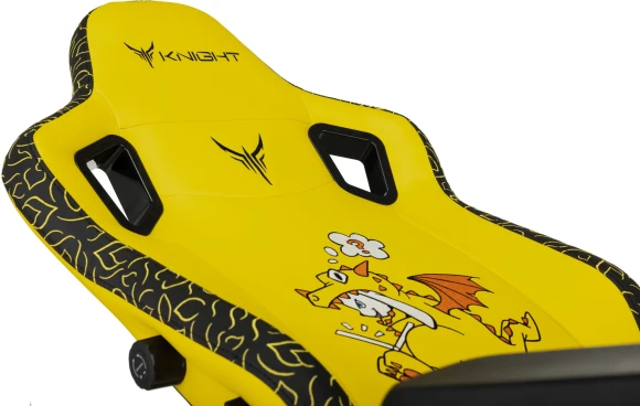Кресло игровое Knight Craft Dragon желтый экокожа с подголов. крестов. металл