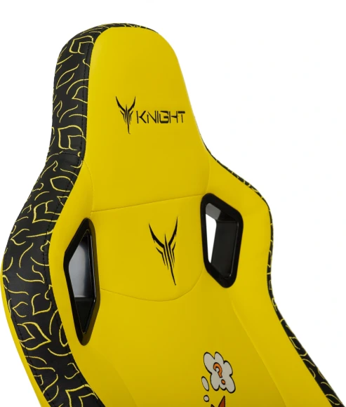Кресло игровое Knight Craft Dragon желтый экокожа с подголов. крестов. металл