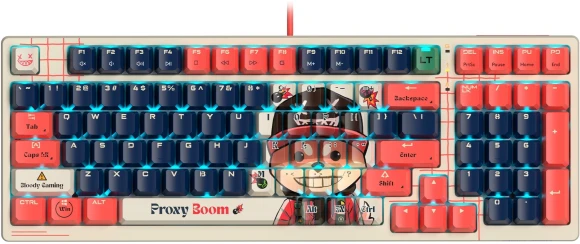 Клавиатура A4Tech Bloody AT98 Proxy Boom механическая бежевый/красный USB for gamer LED (AT98) Клавиатура A4Tech Bloody AT98 Proxy Boom механическая бежевый/красный USB for gamer LED (AT98)