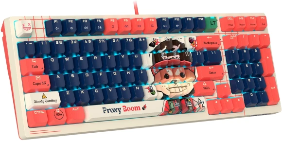 Клавиатура A4Tech Bloody AT98 Proxy Boom механическая бежевый/красный USB for gamer LED (AT98) Клавиатура A4Tech Bloody AT98 Proxy Boom механическая бежевый/красный USB for gamer LED (AT98)