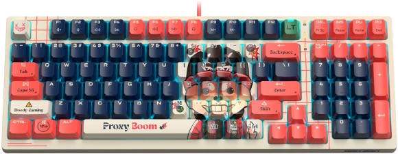 Клавиатура A4Tech Bloody AT98 Proxy Boom механическая бежевый/красный USB for gamer LED (AT98) Клавиатура A4Tech Bloody AT98 Proxy Boom механическая бежевый/красный USB for gamer LED (AT98)