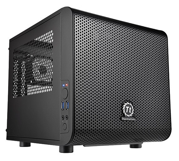 Корпус Thermaltake Core V1 черный без БП miniITX 1x200mm 2xUSB3.0 audio bott PSU