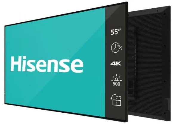 Панель Hisense 55" 55DM66D черный LED 8ms 16:9 HDMI M/M матовая 1200:1 500cd 178гр/178гр 3840x2160 DP 4K USB 13.9кг