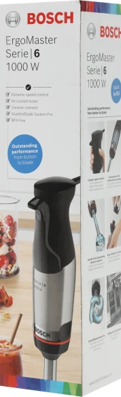 Блендер погружной Bosch MSM6M610 1000Вт нержавеющая сталь/черный Блендер погружной Bosch MSM6M610 1000Вт нержавеющая сталь/черный