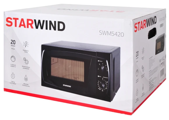 Микроволновая Печь Starwind SWM5420 20л. 700Вт черный Микроволновая Печь Starwind SWM5420 20л. 700Вт черный