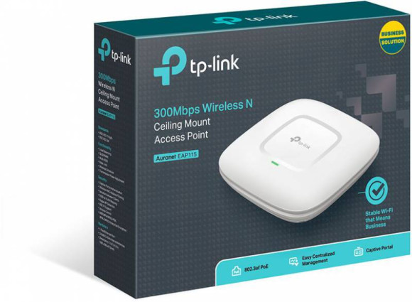 Точка доступа TP-Link EAP115 N300 10/100BASE-TX белый Точка доступа TP-Link EAP115 N300 10/100BASE-TX белый