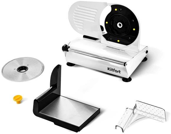 Ломтерезка Kitfort КТ-6269 150Вт (нарезка до 15мм) серебристый/черный Ломтерезка Kitfort КТ-6269 150Вт (нарезка до 15мм) серебристый/черный