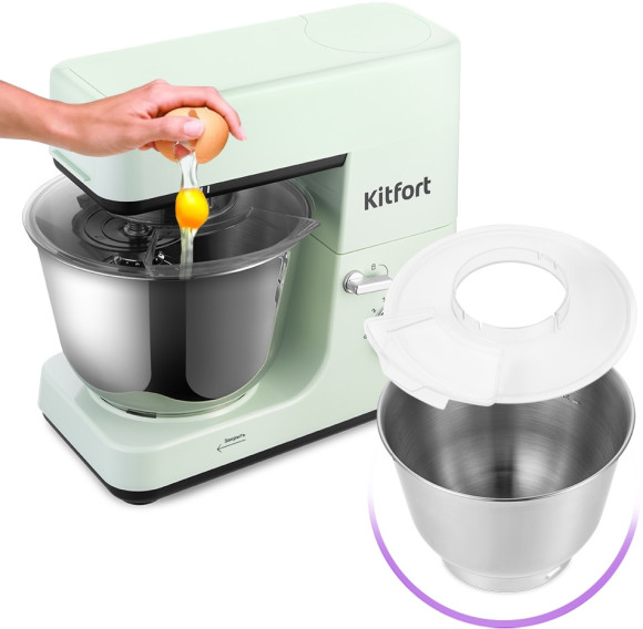 Миксер планетарный Kitfort КТ-3419-2 1200Вт мятный Миксер планетарный Kitfort КТ-3419-2 1200Вт мятный