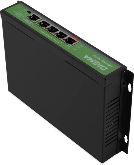 Коммутатор Digma DSP204G-1G-T80 (L2) 5x1Гбит/с 4PoE 4PoE+ 1PoE++ 80W неуправляемый Коммутатор Digma DSP204G-1G-T80 (L2) 5x1Гбит/с 4PoE 4PoE+ 1PoE++ 80W неуправляемый