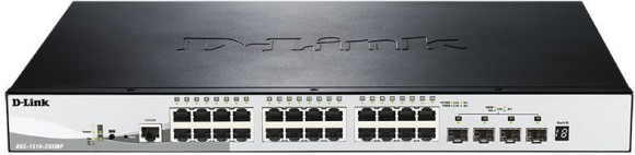 Коммутатор D-Link DGS-1510-28XMP/A1A 24x1Гбит/с 4xКомбо(10GBase-T/SFP+) 4SFP+ 24PoE+ 370W управляемый Коммутатор D-Link DGS-1510-28XMP/A1A 24x1Гбит/с 4xКомбо(10GBase-T/SFP+) 4SFP+ 24PoE+ 370W управляемый