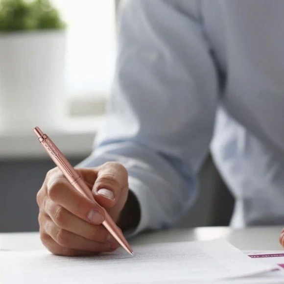 Ручка шариков. Parker Jotter Monochrome XL SE20 (2122755) роз.зол.мат. M син. черн. подар.кор.