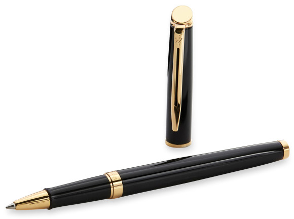 Ручка роллер Waterman Hemisphere (S0920650) Mars Black GT F черн. черн. подар.кор.