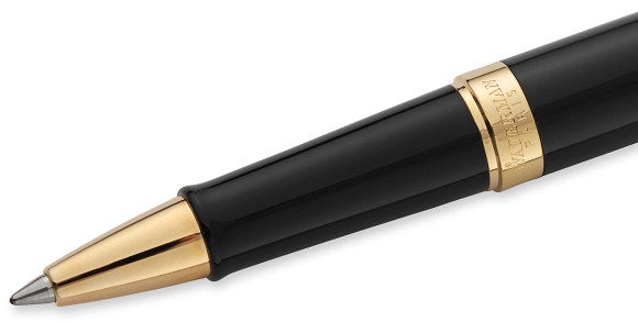 Ручка роллер Waterman Hemisphere (S0920650) Mars Black GT F черн. черн. подар.кор.