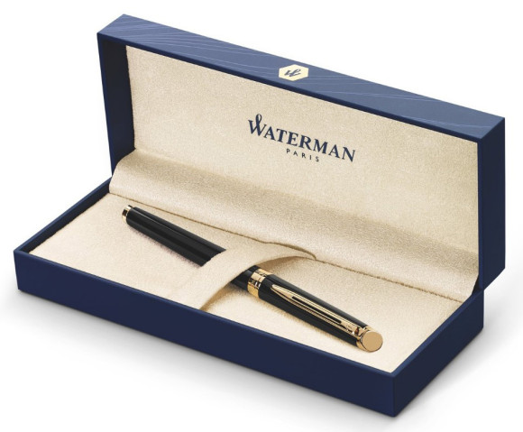 Ручка роллер Waterman Hemisphere (S0920650) Mars Black GT F черн. черн. подар.кор.