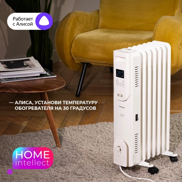 Радиатор масляный Timberk Home Intellect T-OR1507-F10E-WF 1500Вт белый Радиатор масляный Timberk Home Intellect T-OR1507-F10E-WF 1500Вт белый