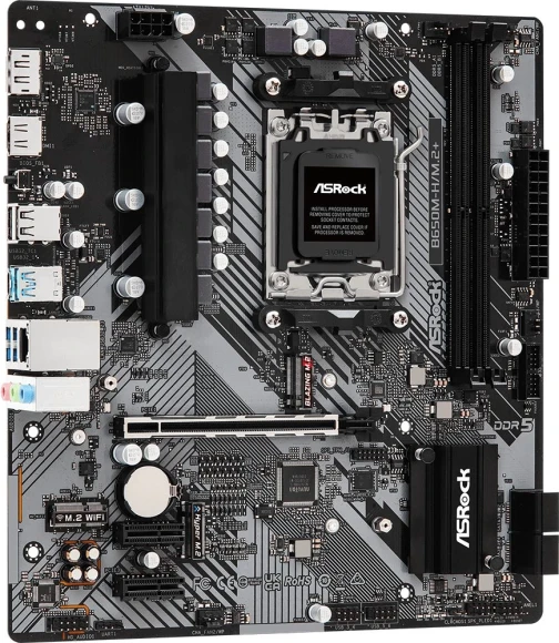 Материнская плата Asrock B650M-H/M.2+ Socket AM5 AMD B650 2xDDR5 mATX AC`97 8ch(7.1) GbLAN RAID+HDMI+DP Материнская плата Asrock B650M-H/M.2+ Socket AM5 AMD B650 2xDDR5 mATX AC`97 8ch(7.1) GbLAN RAID+HDMI+DP