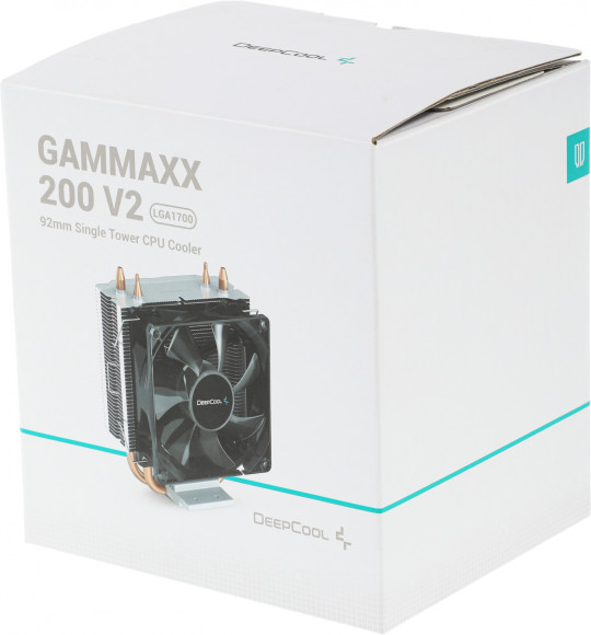 Устройство охлаждения(кулер) Deepcool GAMMAXX 200 V2 Soc-AM5/AM4/1151/1200/1700 4-pin 18-24dB Al+Cu 100W 326gr Ret