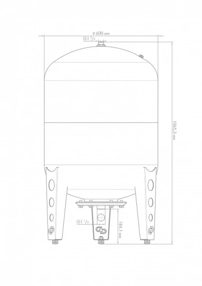 Гидроаккумулятор Джилекс ВП К 200 200л 10бар голубой (7154)