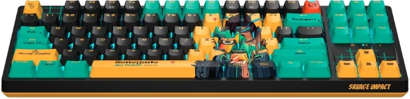 Клавиатура A4Tech AT87 Renegade черный/зеленый USB for gamer LED (AT87) кабель 1.8м