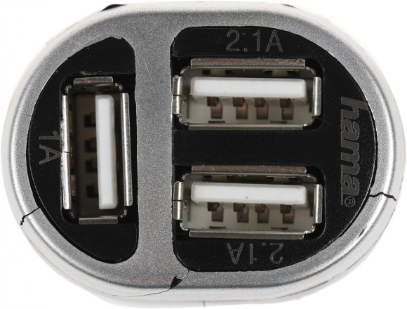 Автомобильное зар./устр. Hama H-173603 5W 2.1A+2.1A+1A 3xUSB универсальное черный (00173603)