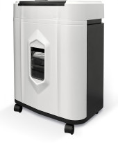 Шредер Heleos АП20-5 белый/черный с автоподачей (секр.P-5) фрагменты 131лист. 20лтр. скрепки скобы пл.карты Шредер Heleos АП20-5 белый/черный с автоподачей (секр.P-5) фрагменты 131лист. 20лтр. скрепки скобы пл.карты