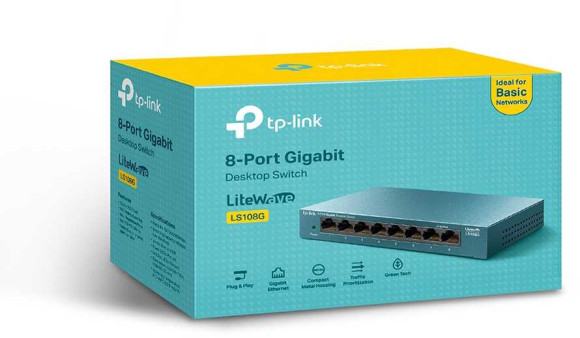 Коммутатор TP-Link LS108G 8x1Гбит/с неуправляемый
