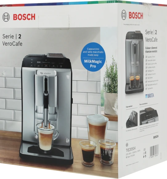 Кофемашина Bosch TIE20504 1300Вт серебристый/черный