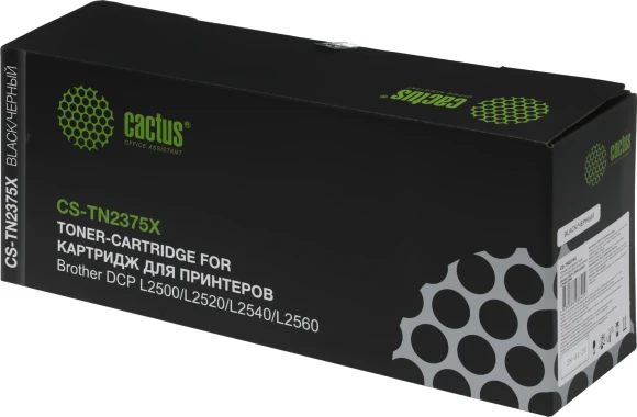 Картридж лазерный Cactus CS-TN2375X TN-2375 черный (5200стр.) для Brother DCP L2500/L2520/L2540/L2560