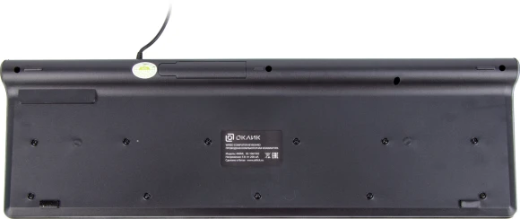 Клавиатура Оклик 490ML черный USB slim Multimedia LED (1067202) кабель 1.5м