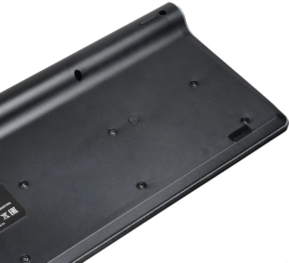 Клавиатура Оклик 490ML черный USB slim Multimedia LED (1067202) кабель 1.5м