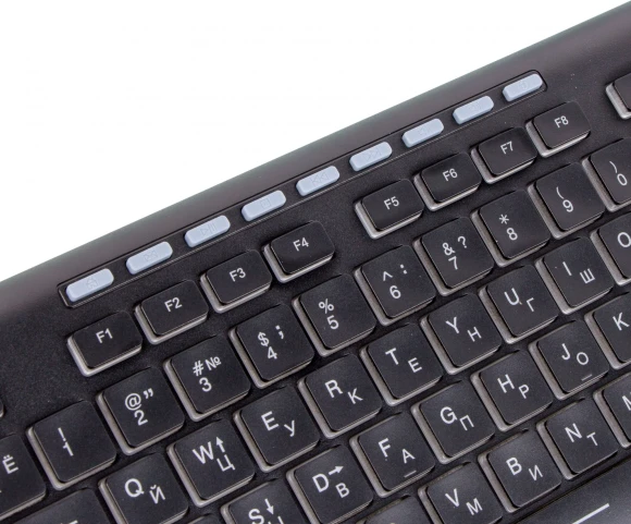 Клавиатура Оклик 490ML черный USB slim Multimedia LED (1067202) кабель 1.5м